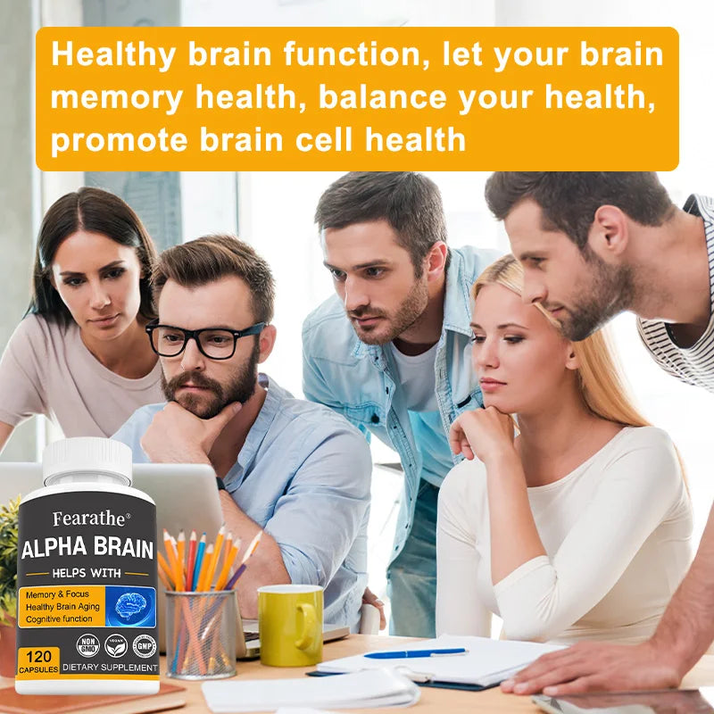 Alpha Brain - Premium Nootropic Brain Supplement - Good for Focus, Concentration and Memory - 120 Capsules