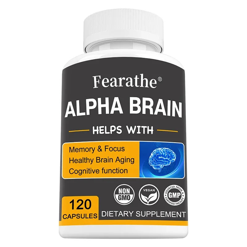 Alpha Brain - Premium Nootropic Brain Supplement - Good for Focus, Concentration and Memory - 120 Capsules